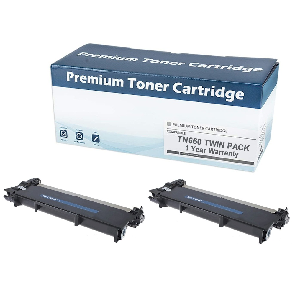 2x TN660 High Yield Toner Cartridge for Brother Palestine